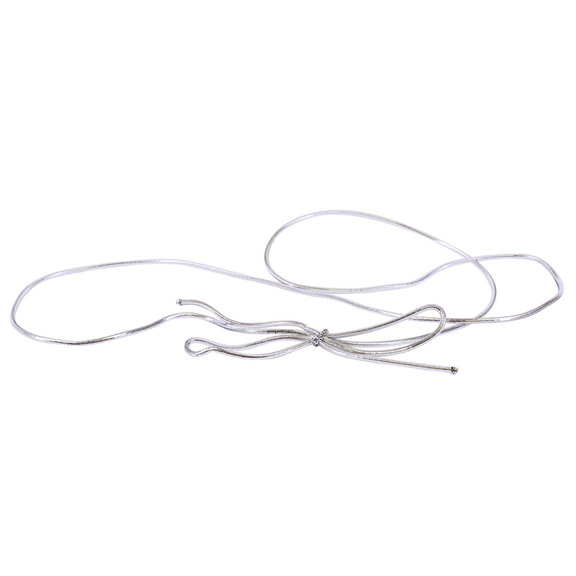 JAM Paper Home Décor Trimmings Silver Stretch Loops, 1,000ct